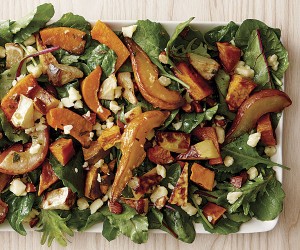 Warm Pear & Roast Vegetable Salad